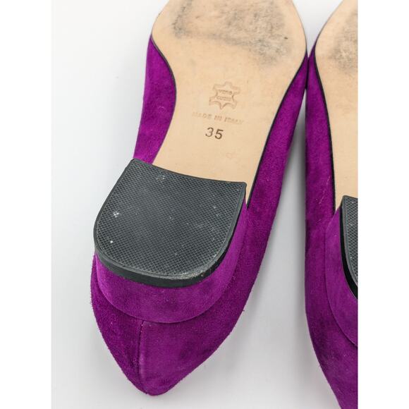 ANN MASHBURN Buckle Flat women's Deep Orchid Suede size US4 EU35 - Picture 11 of 11